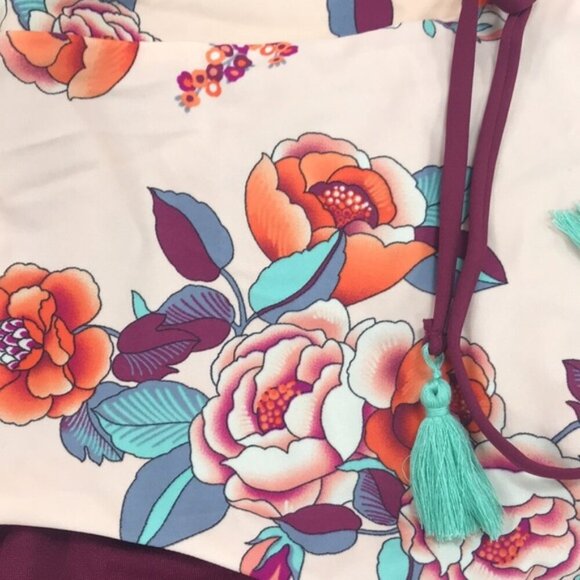 Mossimo Lace-Up Printed One-Piece Swimsuit - Picture 5 of 6